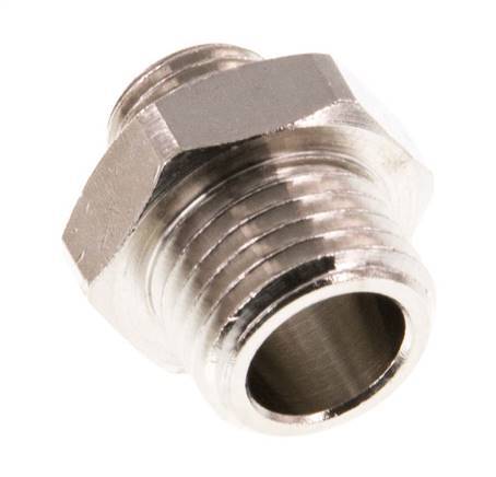 G 1/4'' x G 1/8'' Nickel plated Brass Double Nipple 16 Bar [5 Pieces]