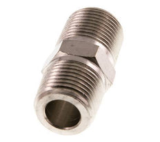 3/8'' NPT x R 3/8'' Raccord double en laiton nickelé 60 Bar