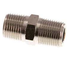 3/8'' NPT x R 3/8'' Raccord double en laiton nickelé 60 Bar