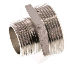 G 1 1/2'' x G 1'' Mamelon double en laiton nickelé 16 Bar