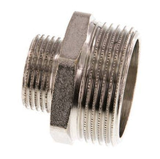 G 1 1/4'' x G 3/4'' Raccord double en laiton nickelé 16 Bar