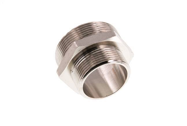 G 2'' x G 1 1/2'' Raccord double en laiton nickelé 16 Bar