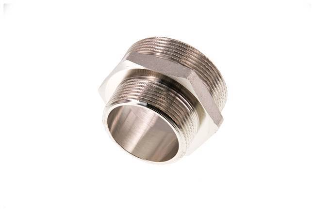 G 2'' x G 1 1/2'' Raccord double en laiton nickelé 16 Bar