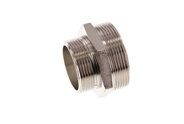 G 2'' x G 1 1/2'' Raccord double en laiton nickelé 16 Bar