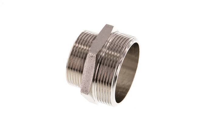 G 2'' x G 1 1/2'' Raccord double en laiton nickelé 16 Bar