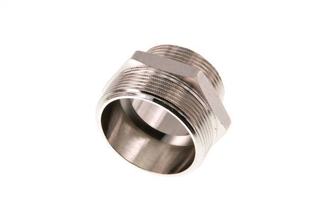 G 2'' x G 1 1/2'' Raccord double en laiton nickelé 16 Bar
