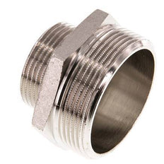 G 2'' x G 1 1/4'' Nickel plated Brass Double Nipple 16 Bar