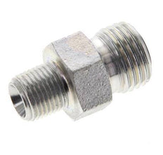 UNF 9/16''-18 x 1/8'' NPT Zinc plated Steel Double Nipple ORFS 630 Bar - Hydraulic