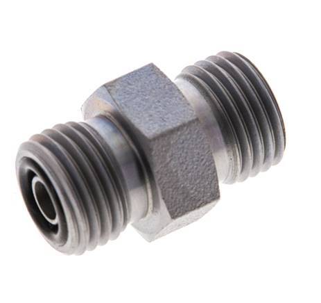 UNF 9/16''-18 Acier zingué Double mamelon ORFS 630 Bar - Hydraulique [2 Pièces]