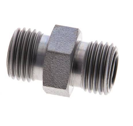 UNF 9/16''-18 Acier zingué Double mamelon ORFS 630 Bar - Hydraulique [2 Pièces]