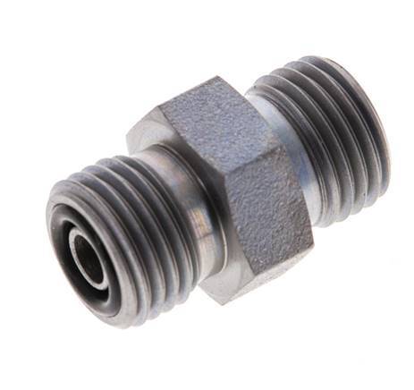 UNF 9/16''-18 Acier zingué Double mamelon ORFS 630 Bar - Hydraulique [2 Pièces]