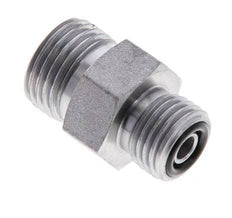 UN 11/16''-16 x UNF 9/16''-18 Embout double en acier zingué ORFS 630 Bar - Hydraulique