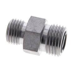 UN 11/16''-16 x UNF 9/16''-18 Embout double en acier zingué ORFS 630 Bar - Hydraulique