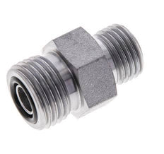 UN 11/16''-16 x UNF 9/16''-18 Embout double en acier zingué ORFS 630 Bar - Hydraulique