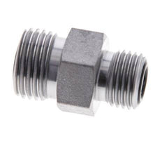 UN 11/16''-16 x UNF 9/16''-18 Embout double en acier zingué ORFS 630 Bar - Hydraulique