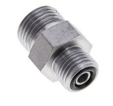 UN 11/16''-16 x UNF 9/16''-18 Embout double en acier zingué ORFS 630 Bar - Hydraulique