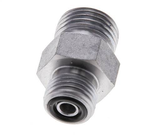 UN 11/16''-16 x UNF 9/16''-18 Embout double en acier zingué ORFS 630 Bar - Hydraulique