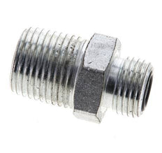 UN 11/16''-16 x 1/2'' NPT Embout double en acier zingué ORFS 630 Bar - Hydraulique