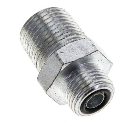 UN 11/16''-16 x 1/2'' NPT Embout double en acier zingué ORFS 630 Bar - Hydraulique