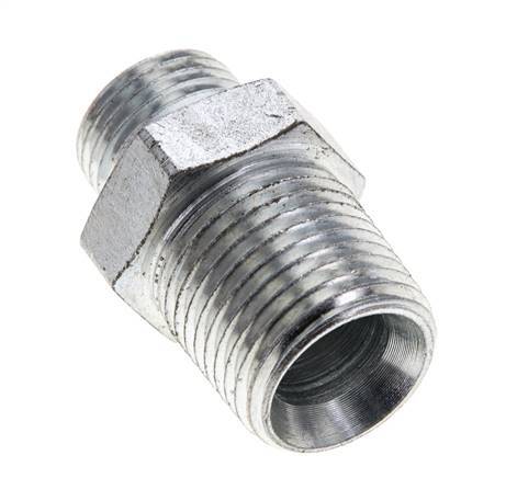 UN 11/16''-16 x 1/2'' NPT Embout double en acier zingué ORFS 630 Bar - Hydraulique