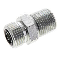 UN 11/16''-16 x 3/8'' NPT Embout double en acier zingué ORFS 630 Bar - Hydraulique