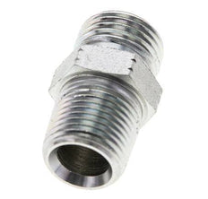 UN 11/16''-16 x 3/8'' NPT Embout double en acier zingué ORFS 630 Bar - Hydraulique