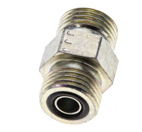 UN 11/16''-16 Embout double en acier zingué ORFS 630 Bar - Hydraulique
