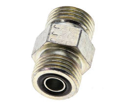 UN 11/16''-16 Zinc plated Steel Double Nipple ORFS 630 Bar - Hydraulic