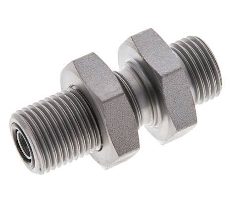 Raccord à cloison en acier zingué UN 11/16''-16 mâle ORFS 630 Bar - Hydraulique