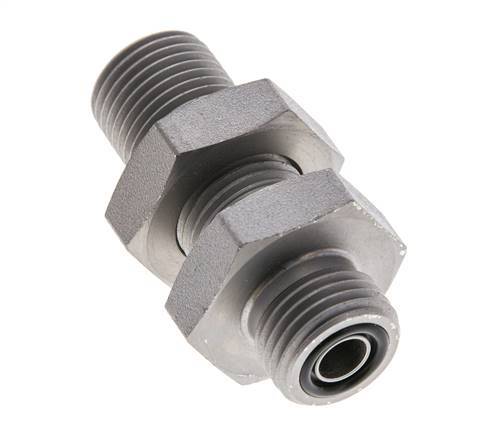 Raccord à cloison en acier zingué UN 11/16''-16 mâle ORFS 630 Bar - Hydraulique