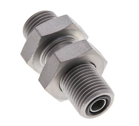 Raccord à cloison en acier zingué UN 11/16''-16 mâle ORFS 630 Bar - Hydraulique