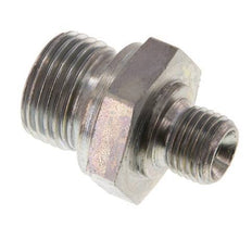 G 1/2'' x G 1/4'' Double mamelon en acier zingué 400 Bar - Hydraulique [2 Pièces].