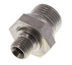G 1/2'' x G 1/4'' Double mamelon en acier zingué 400 Bar - Hydraulique [2 Pièces].