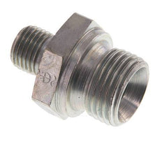 G 1/2'' x G 1/4'' Double mamelon en acier zingué 400 Bar - Hydraulique [2 Pièces].