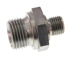 G 1/2'' x G 1/4'' Double mamelon en acier zingué 400 Bar - Hydraulique [2 Pièces].