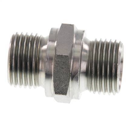 G 1/2'' Zinc plated Steel Double Nipple 400 Bar - Hydraulic [2 Pieces]