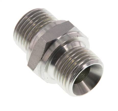 G 1/2'' Zinc plated Steel Double Nipple 400 Bar - Hydraulic [2 Pieces]