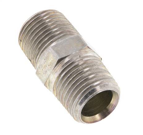 Mamelon double en acier zingué 1/2'' NPT 210 Bar - Hydraulique