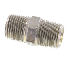 Mamelon double en acier zingué 1/2'' NPT 210 Bar - Hydraulique