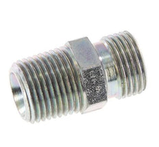 Raccord double en acier zingué 1/2'' NPT x G 1/2'' 3-pièces 280 Bar - Hydraulique