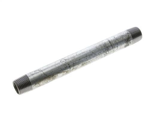 R 1/2'' Zinc plated Steel Double Pipe Nipple 50 Bar DIN 2982 - 180mm [5 Pieces]