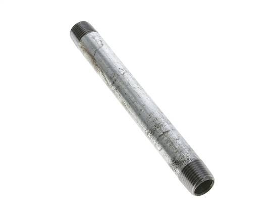 R 1/2'' Zinc plated Steel Double Pipe Nipple 50 Bar DIN 2982 - 180mm [5 Pieces]
