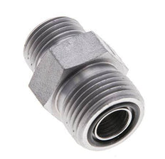 UN 13/16''-16 x UN 11/16''-16 Zinc plated Steel Double Nipple ORFS 630 Bar - Hydraulic