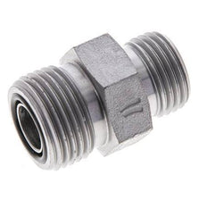 UN 13/16''-16 x UN 11/16''-16 Embout double en acier zingué ORFS 630 Bar - Hydraulique