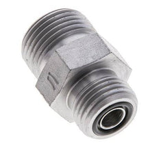 UN 13/16''-16 x UN 11/16''-16 Zinc plated Steel Double Nipple ORFS 630 Bar - Hydraulic