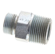 UN 13/16''-16 x 3/4'' NPT Embout double en acier zingué ORFS 400 Bar - Hydraulique