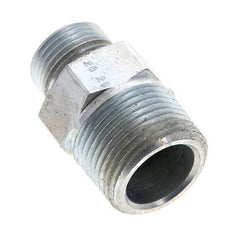 UN 13/16''-16 x 3/4'' NPT Embout double en acier zingué ORFS 400 Bar - Hydraulique