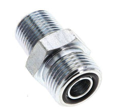 UN 13/16''-16 x 3/8'' NPT Embout double en acier zingué ORFS 630 Bar - Hydraulique
