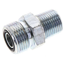 UN 13/16''-16 x 3/8'' NPT Embout double en acier zingué ORFS 630 Bar - Hydraulique