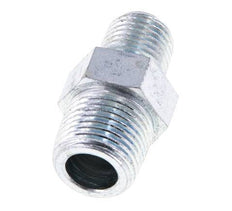Embout double en acier zingué 1/4'' NPT x 3/8'' NPT 210 Bar - Hydraulique